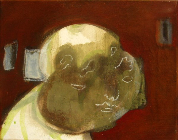 Gesicht (2008 24 x 30cm tempera/ oil on canvas)