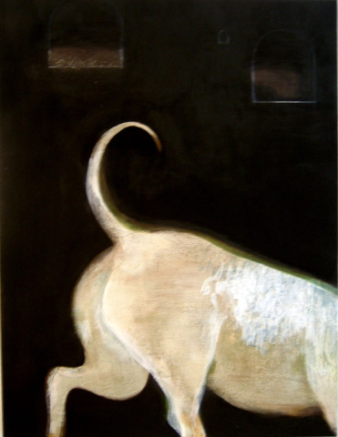 Norainu (Stray Dog) (2008 65 x 50cm tempera/ oil on canvas)