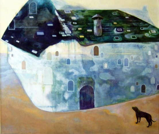 Unterwegs (2008 85 x 100cm tempera/ oil on canvas)