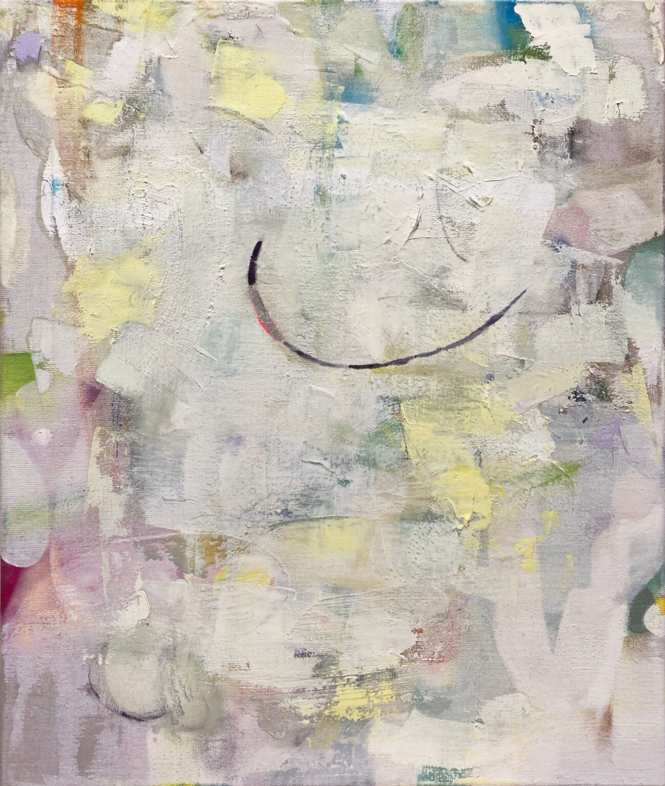 Narben | Narben, 2025, oil, silver leaf on canvas, 60 x 50 cm