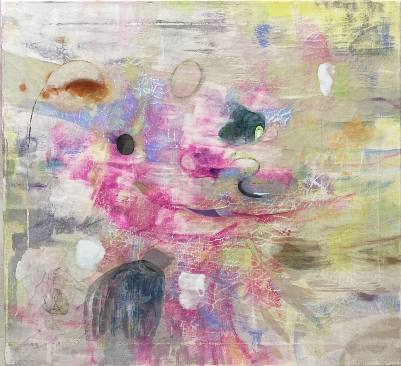 Yesterday’s Feeling | Yesterday’s Feeling, 2025, oil, egg tempera, plaster, pencil on canvas, 60 x 65 cm